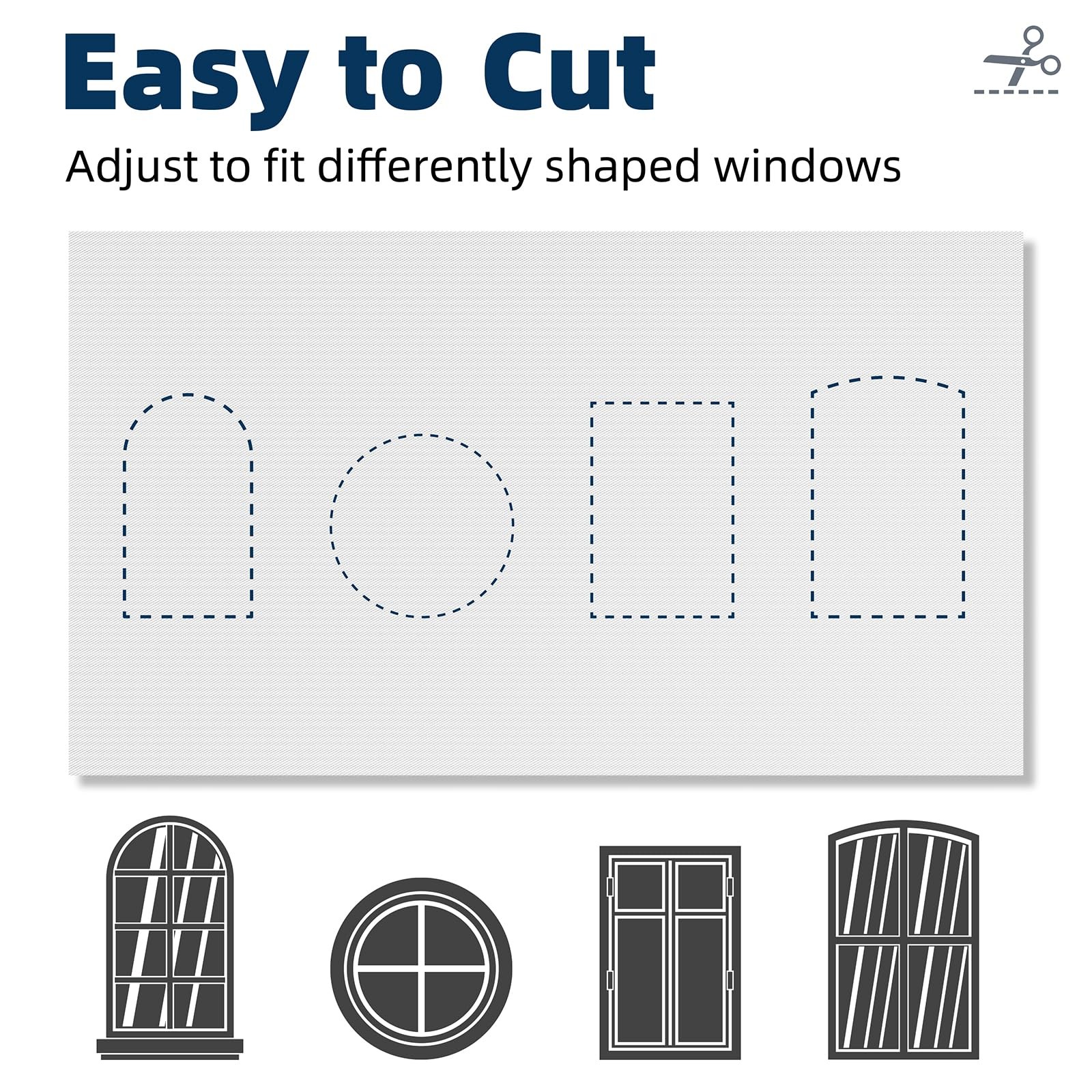 Portable Blackout Curtains 100″×60″, Strong Hook and Loop Tape Strips with Ad…
