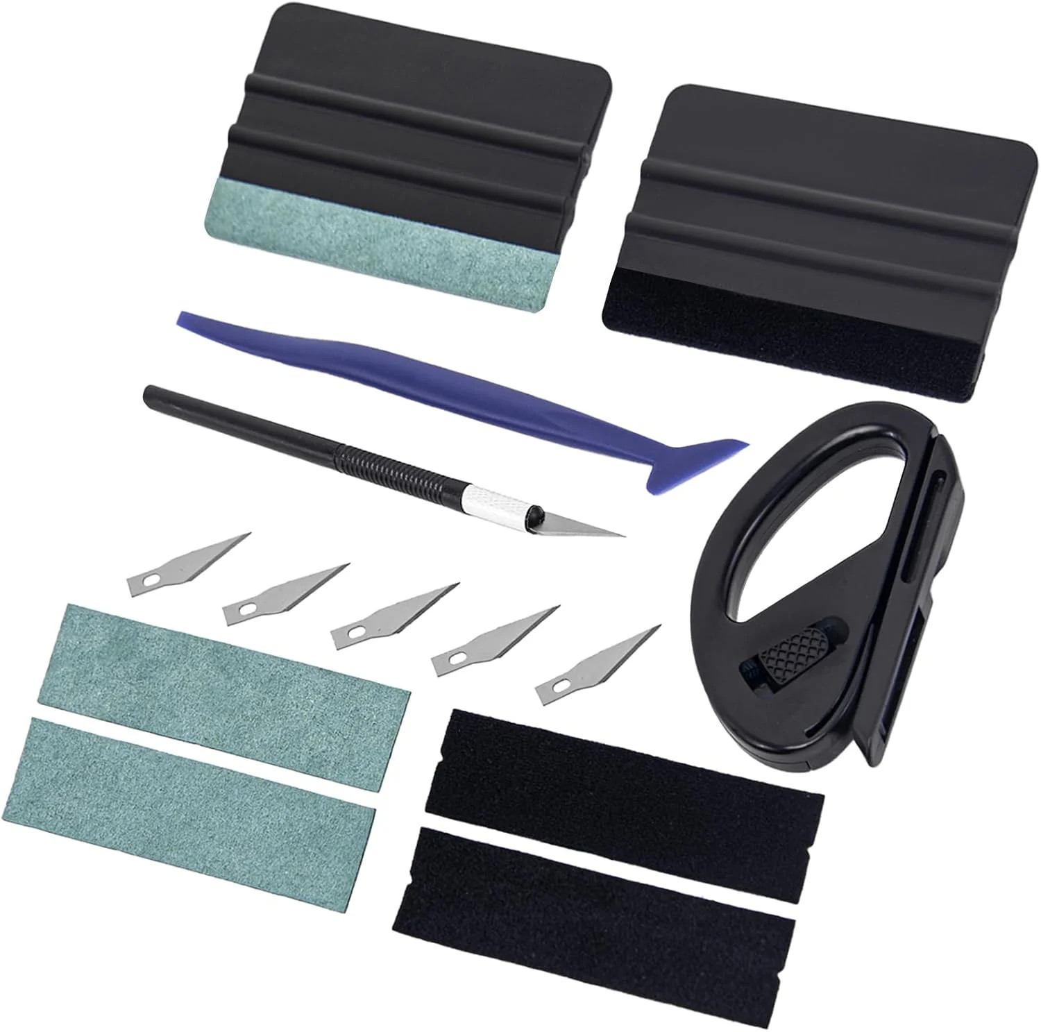 Amzdepot Window Tint Kit, Professional Car Wrap Kit | Felt Squeegee and Felt Rep