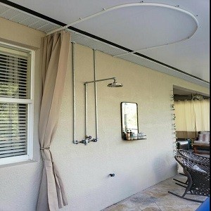 Flexible Bendable Curved Ceiling Curtain Track, 1 Meter(3.3 ft) for L, U, Circle