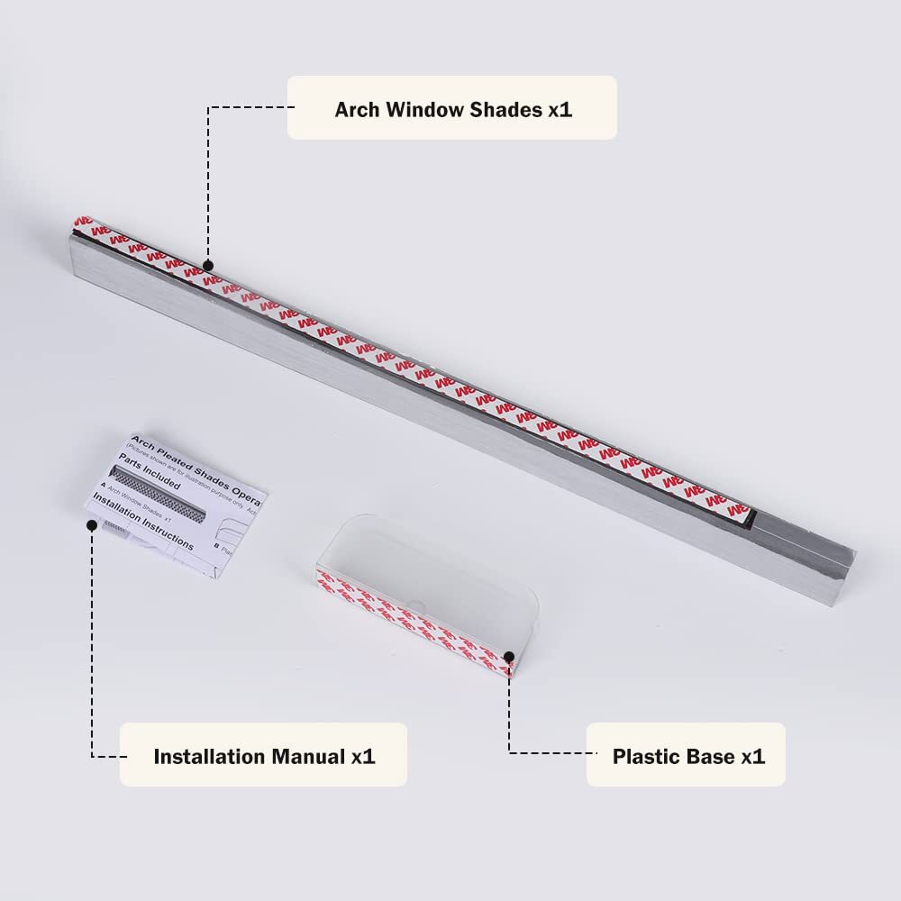 LUCKUP Arch Window Shades Light Filtering/Blackout Semi Circular Cellular Blinds