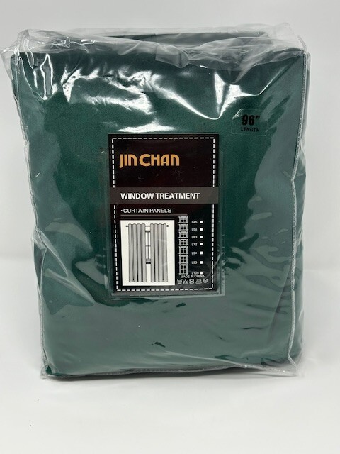 jinchan Green Curtains Velvet Drapes Bedroom Living Window Curtains 96 Inch Long