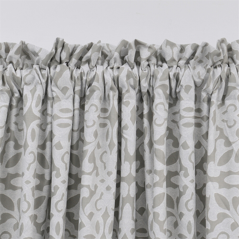 Bellamy Gray Geometric Printed Curtains with Liner Set of 2 Panels 60×84″ Decor