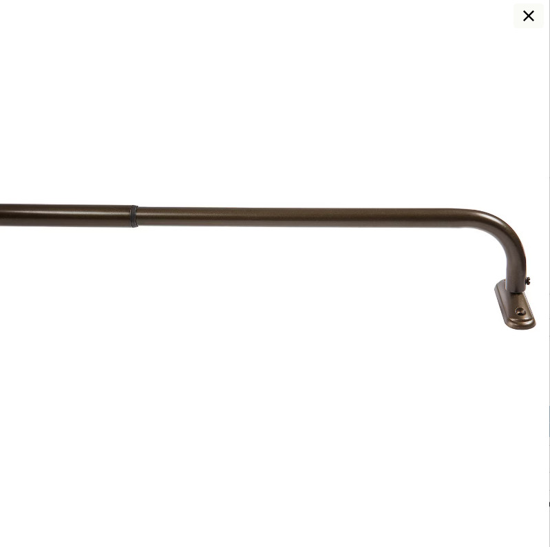 Ballard Designs French Return Drapery Hardware Curtain Rod Bronze 60″ – 108″