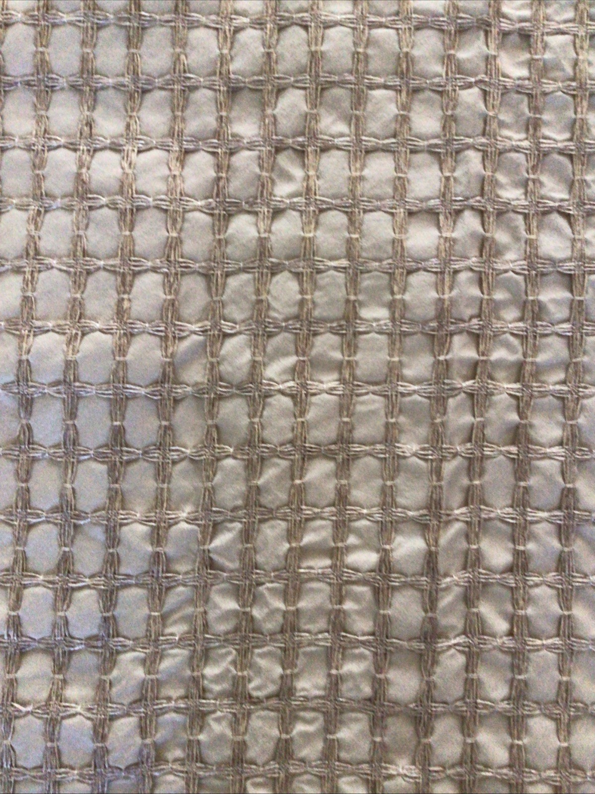 Pier 1 Jute Waffle Panel Set Textured Lined Window Curtain Panels 82 x 48