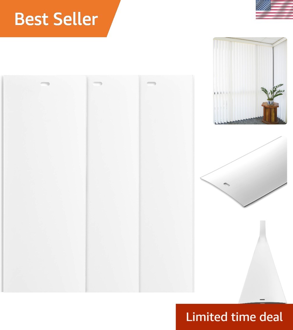 82.5″ White Vinyl Vertical Blind Slats – Perfect for Sliding Doors