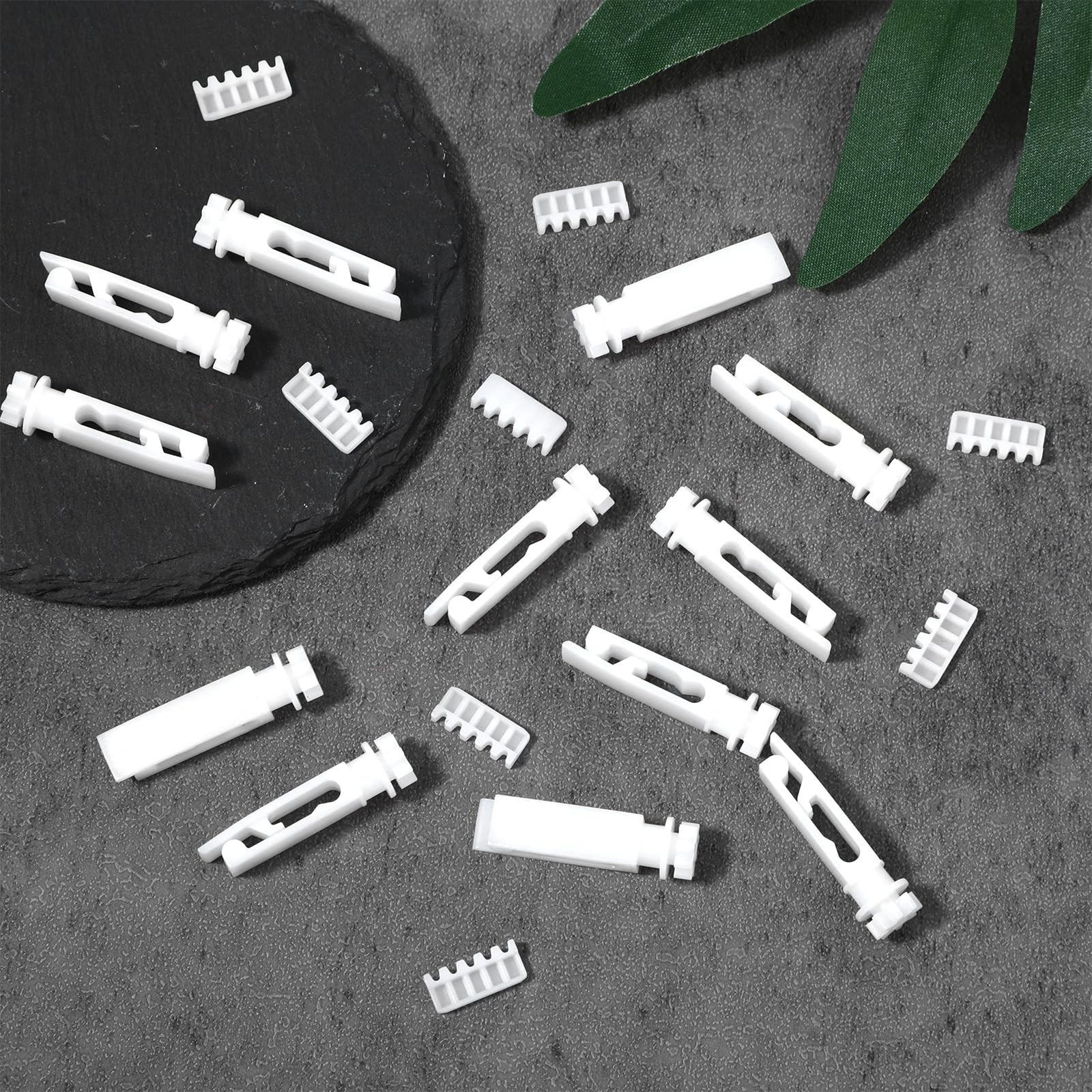 12 Sets Vertical 1.2 inches * 0.3 inches, 0.52 * 0.22 White