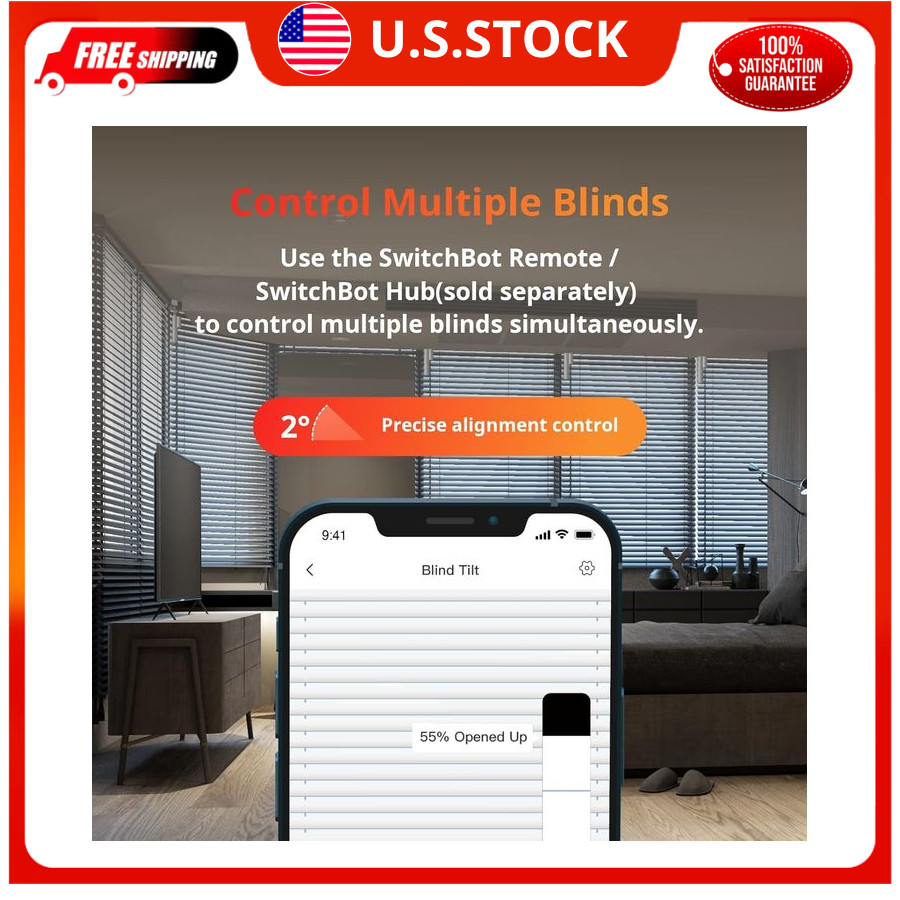 Motorized Blind Tilt Smart Electric Blinds Solar Bluetooth Light Sensor