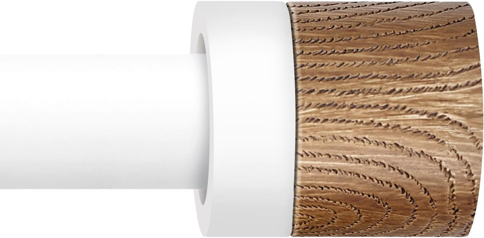 Wood Curtain Rods for Windows 48 to 84 Inches(4-7Ft),1 Inch Adjustable Window Cu