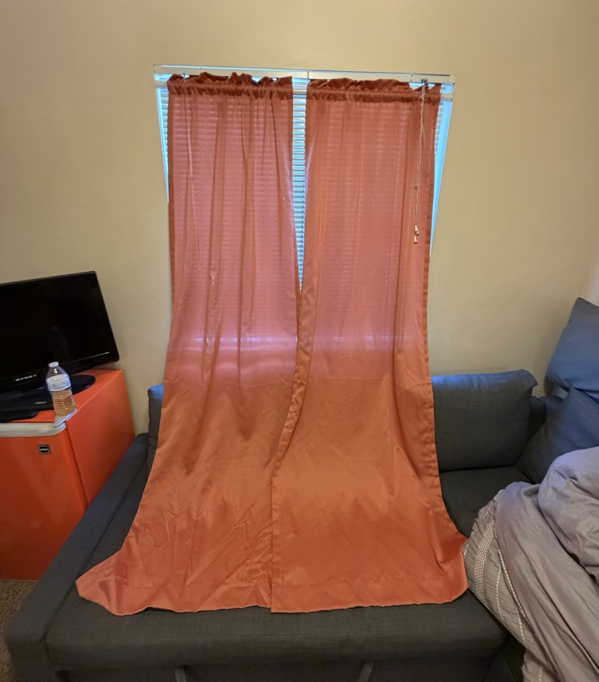 Orange Solid/Plain Curtain Panel Drapes – Adult Window Panels