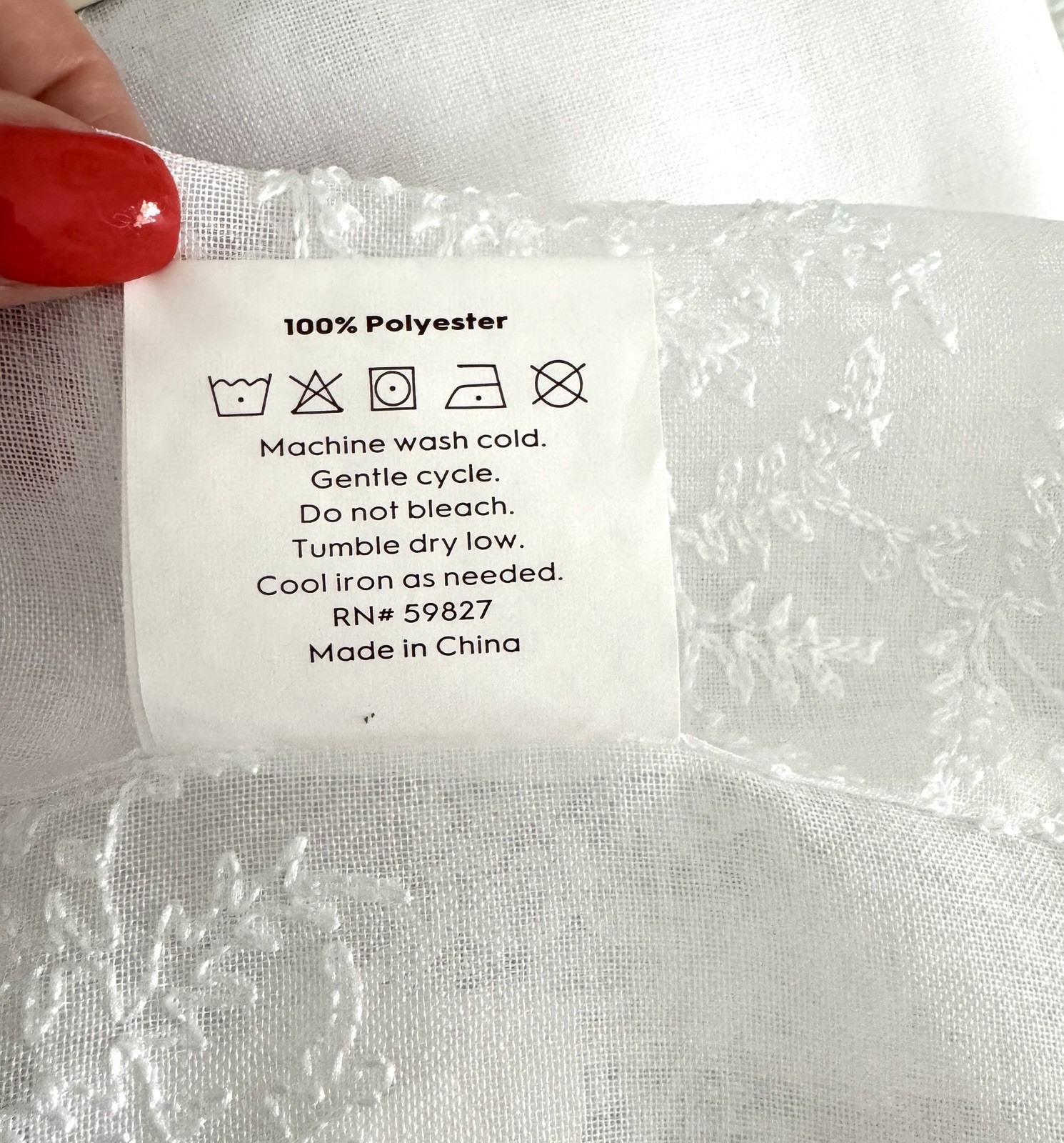 New Laura Ashley Window Curtains 4 FOUR Panels 38 x 84″ White Embroidered Sheer