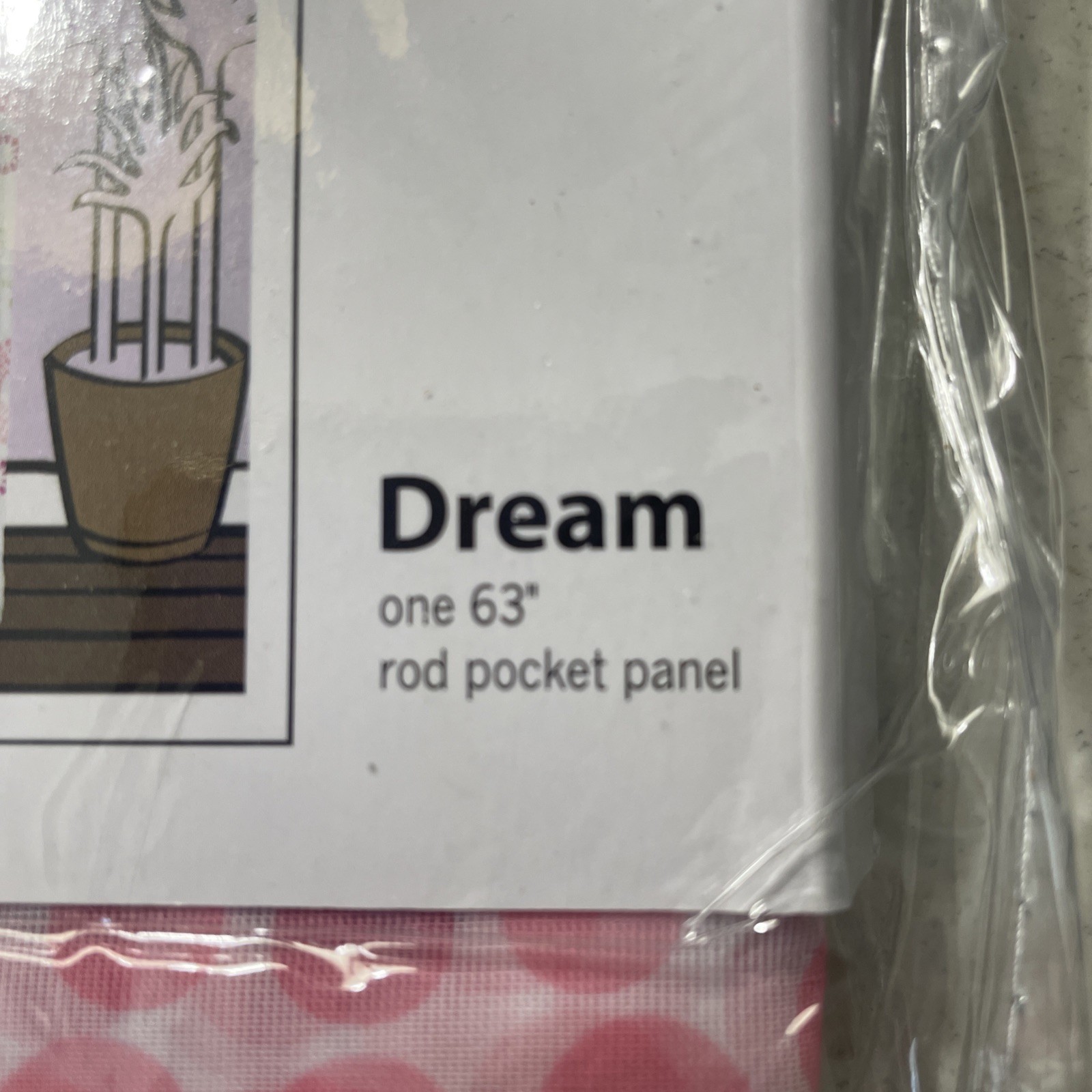 Bloom Dream Window Panel With 1.5″ Rod Pocket – 58×63″ White Pink Purple NWT