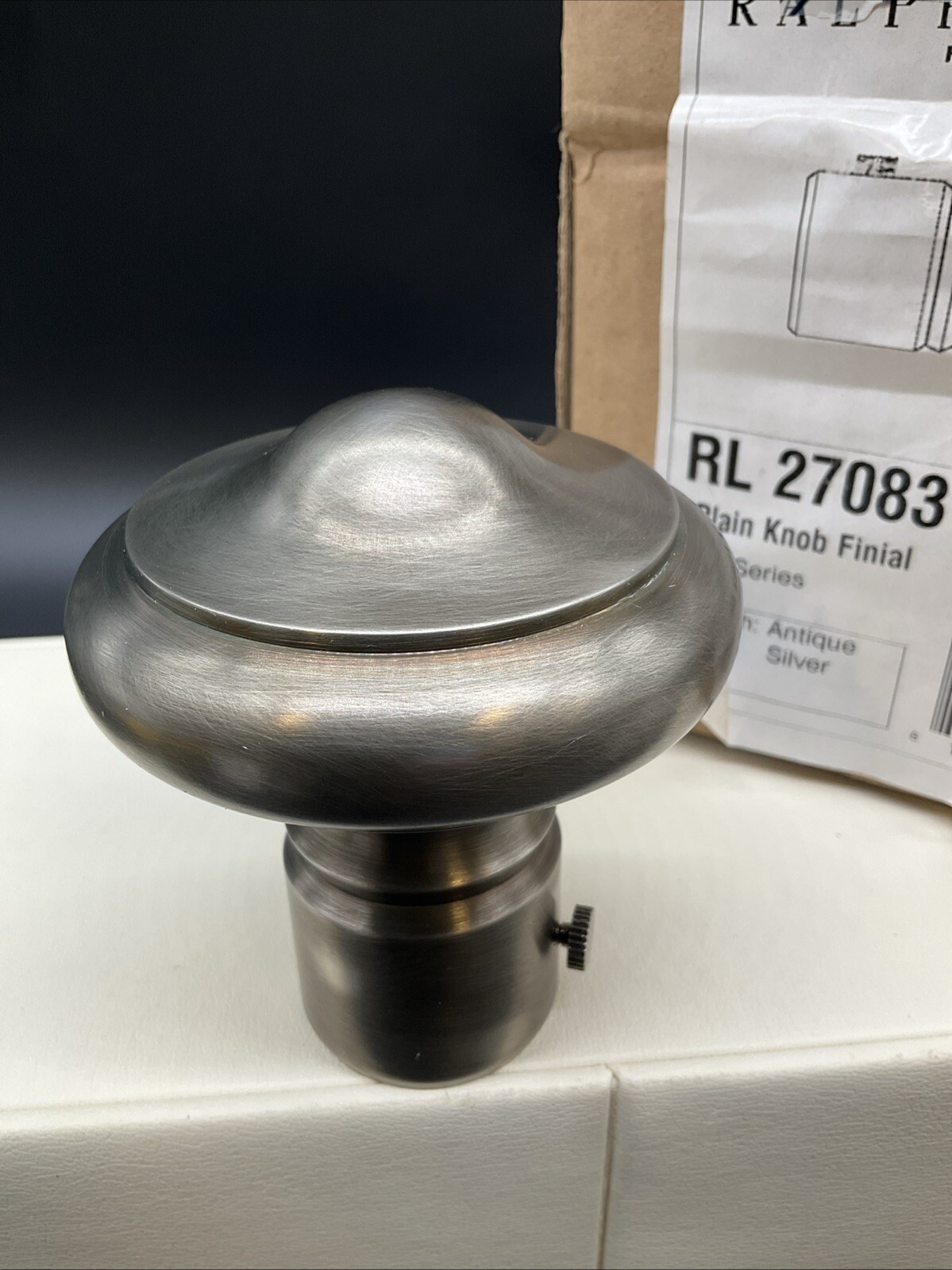 Vtg. Ralph Lauren Home Antique Silver Plain Knob 1.5 Series