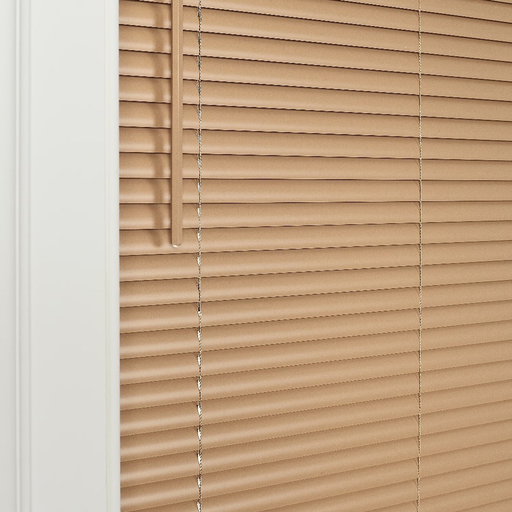 Cordless Vinyl Room Darkening Mini Blinds for Window 30 Inch Wide by 64 Inch