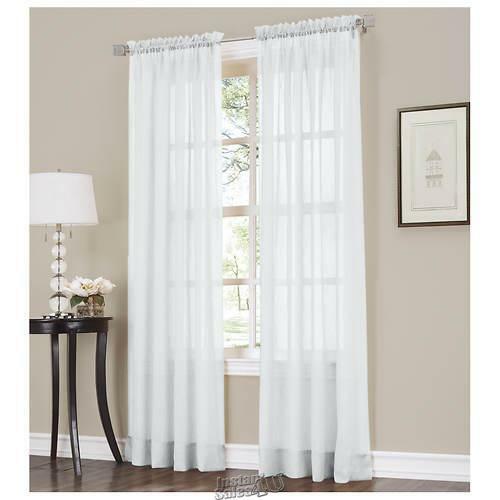Erica Crushed Voile Panel Pairs White 51″ W x 84″ L