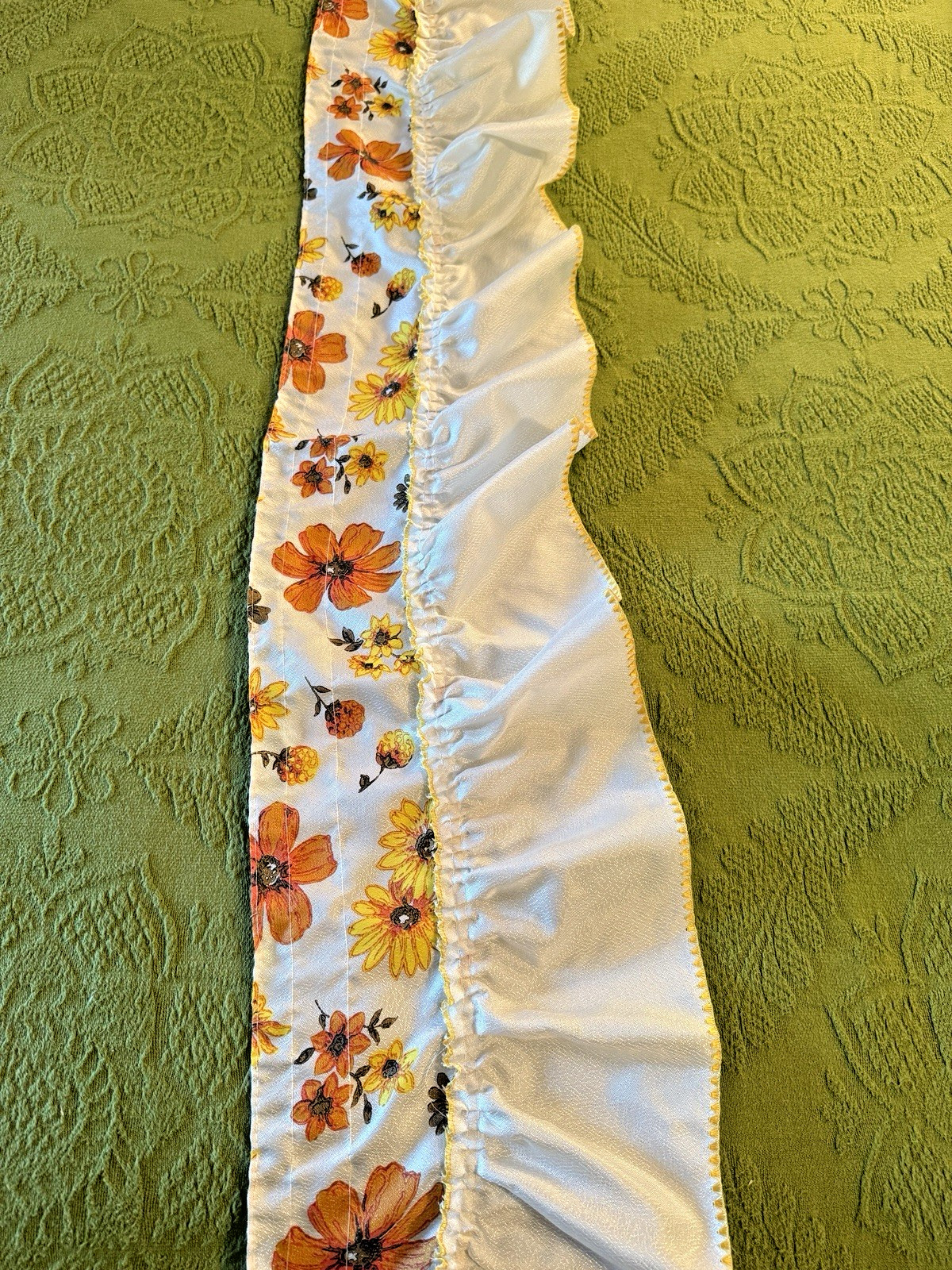 Vintage Fiberglass Flower Power Valances (2)