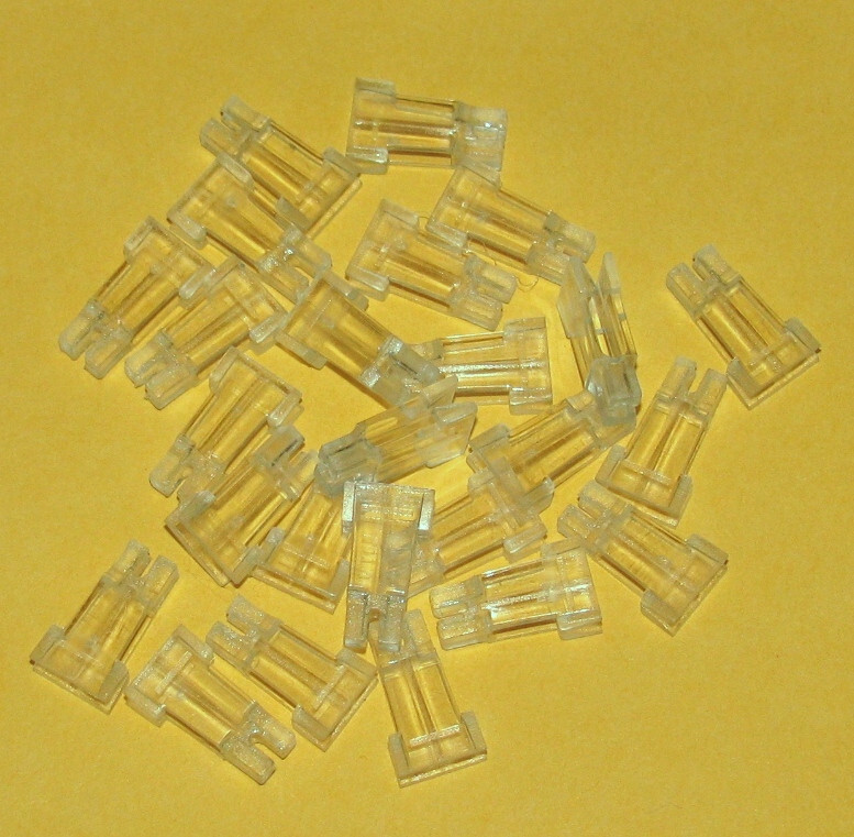 25 Clear REPLACEMENT CLIPS for #3 Bottom Chain on Vertical Blind Fabric Vanes