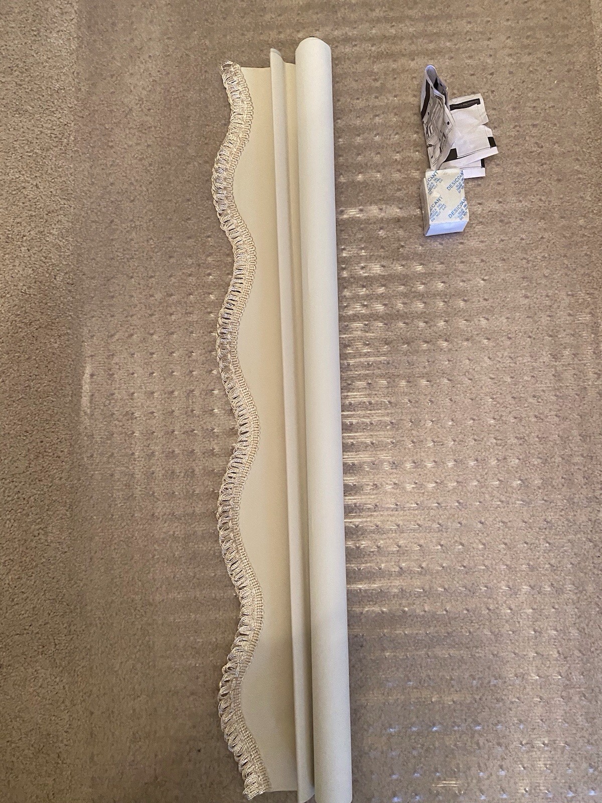 32-39. 75×64 Spring Roller Fringed Shade Window Blind