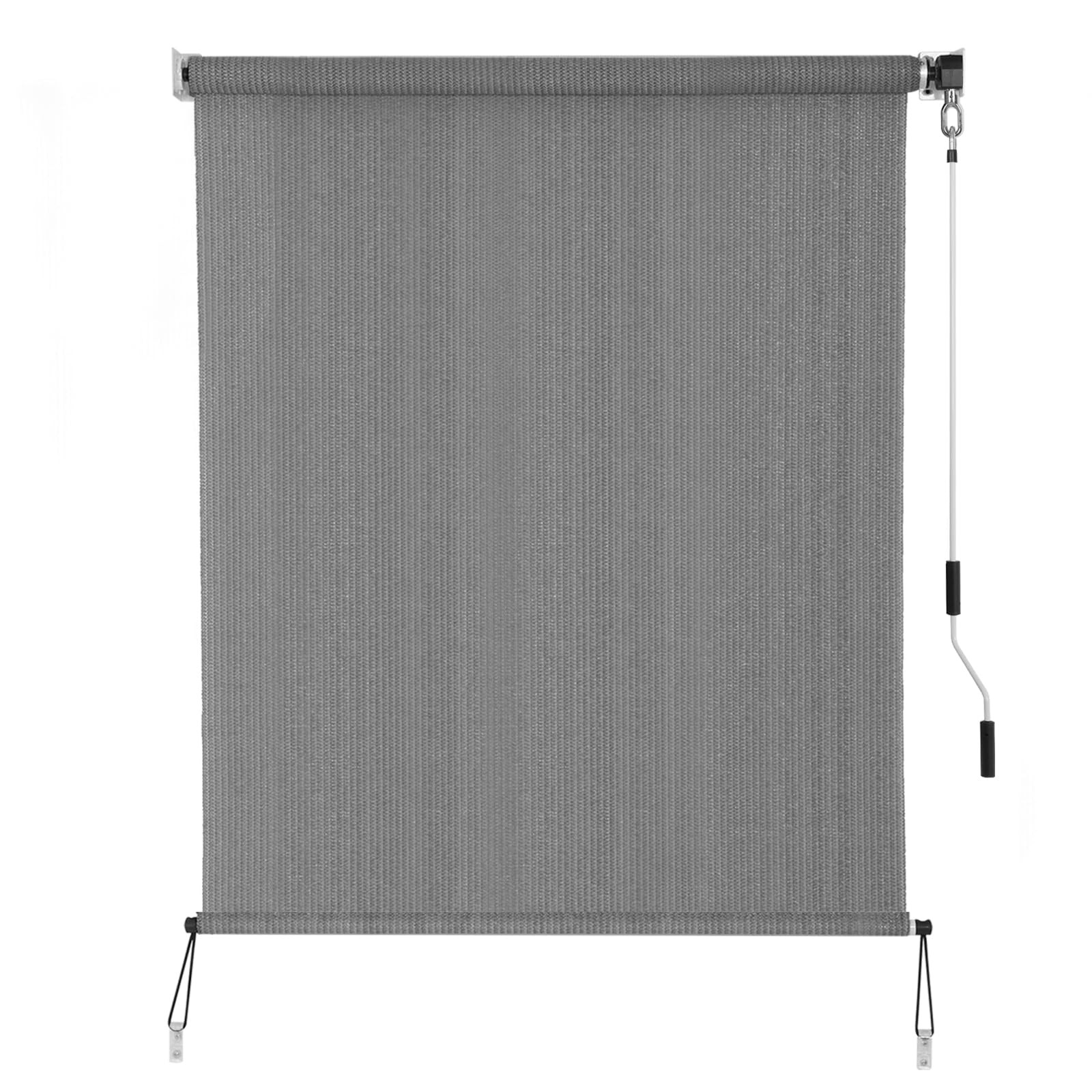 Outdoor Sunshade Roller Shades 60″ W x 72″ H, Cordless Roll Up Shade Blinds P…