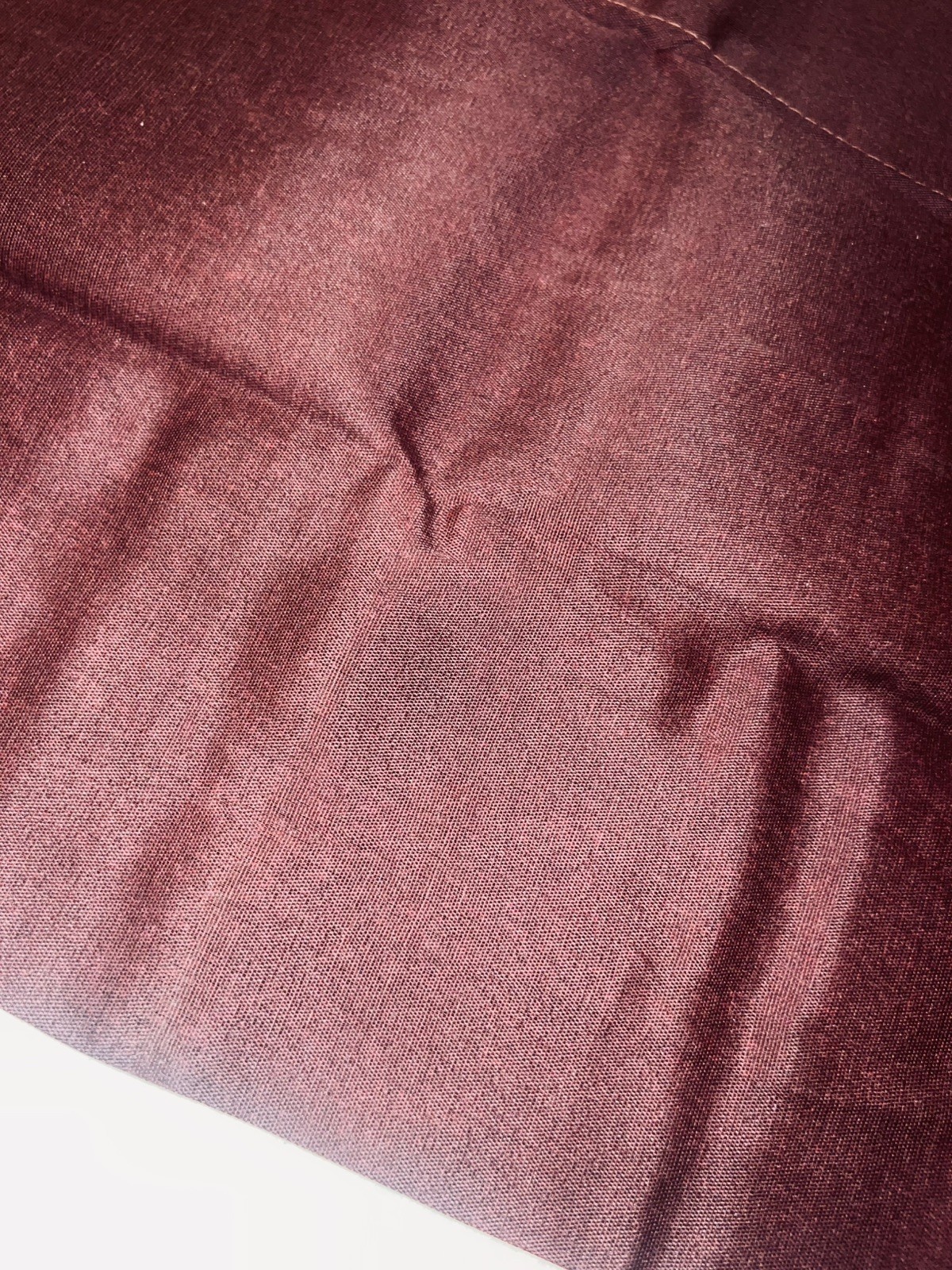 4 burgundy poly/cotton straight/balloon lt-fltring rod pocket valances, 72″