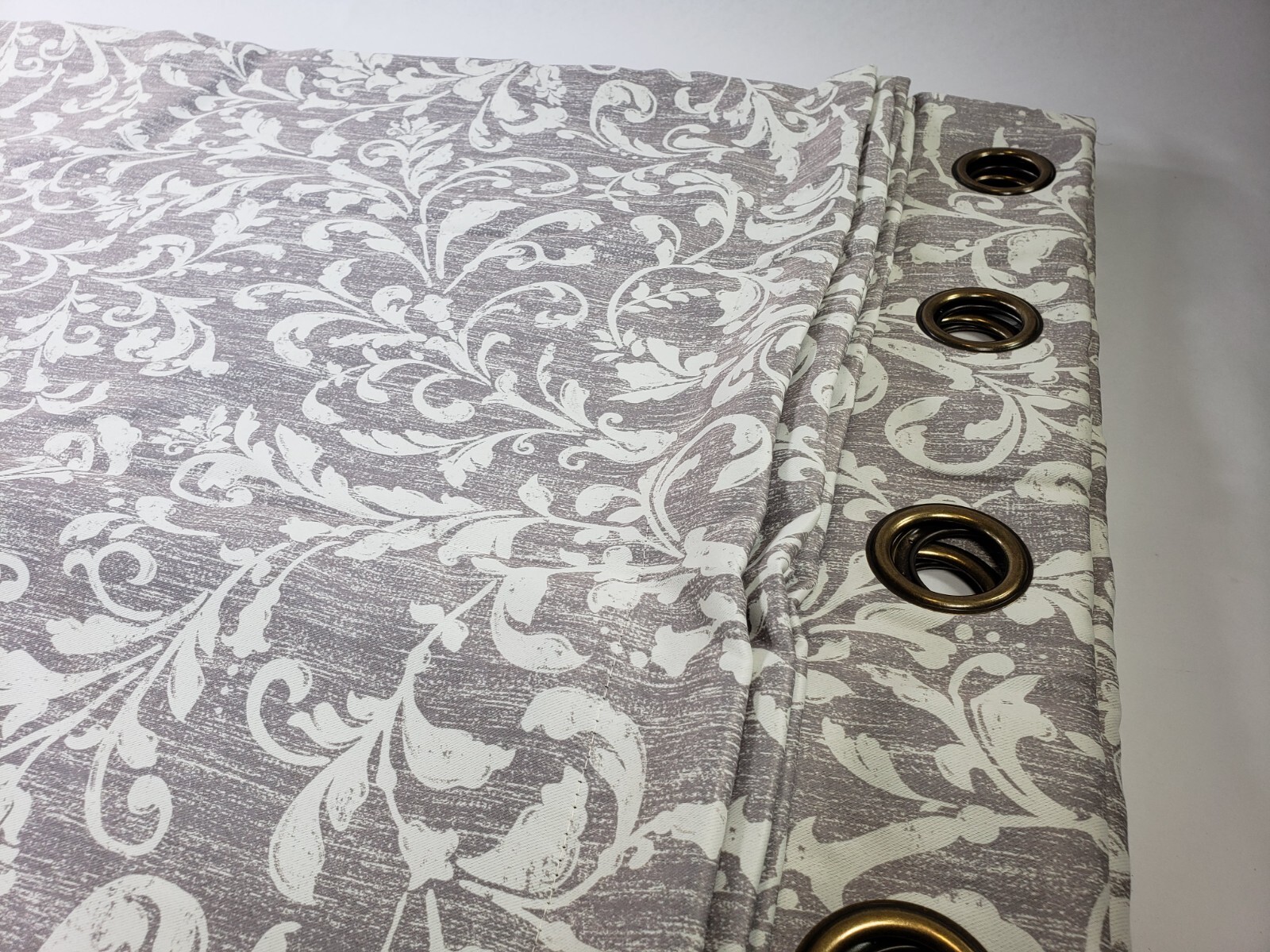 jinchan 100% Blackout Curtains for Bedroom Silver Grey Patterned 52″W X 96″L