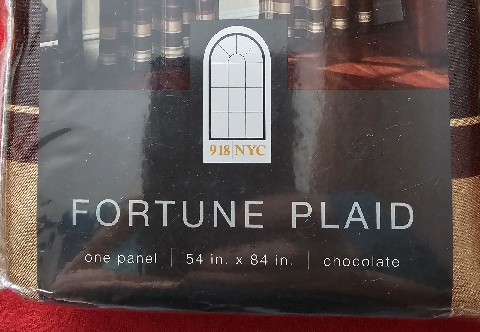 918 NYC Fortune Plaid Curtain Panels Lot 3 Brown Chocolate 54×84 NOS Rustic