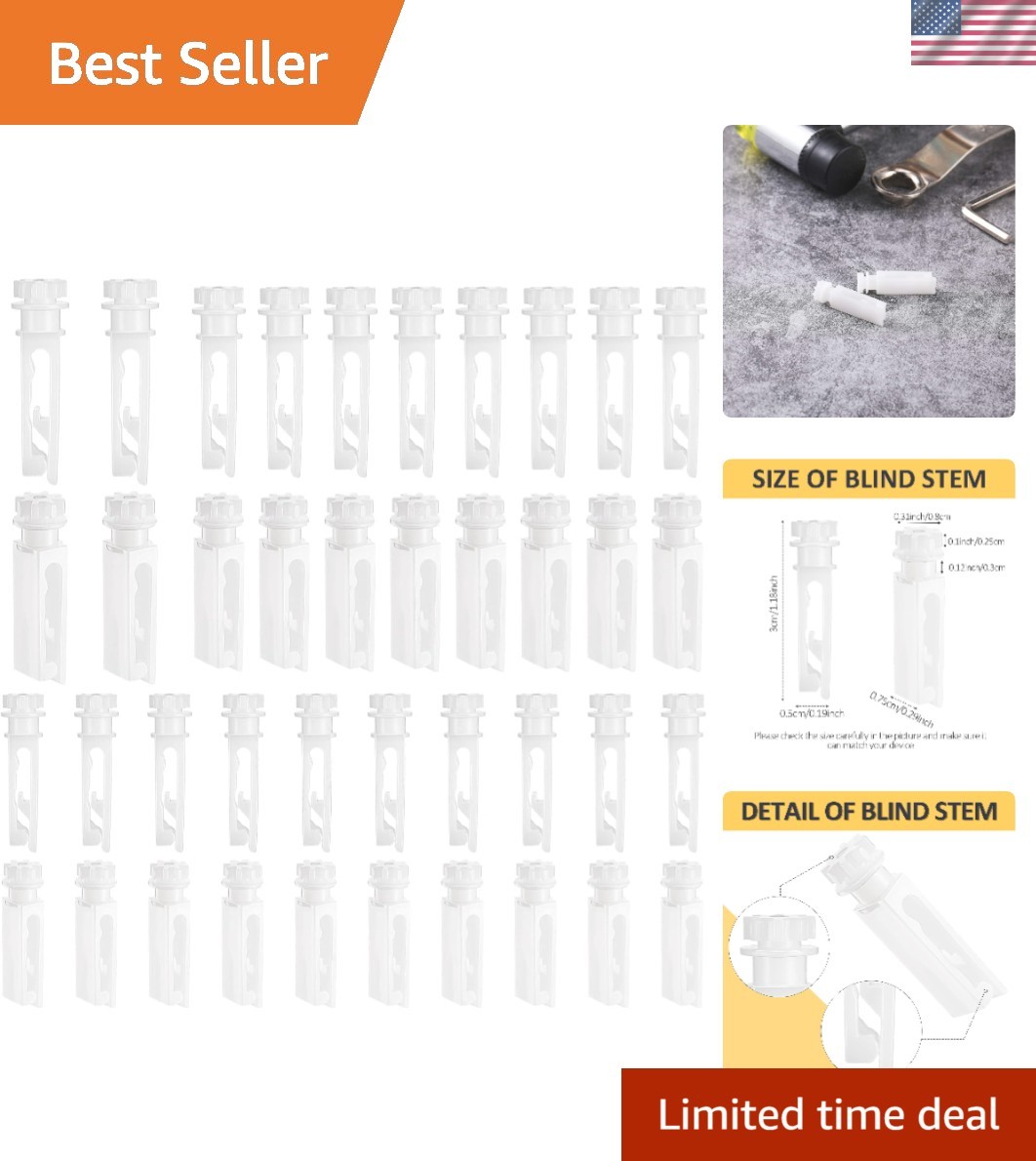 40 Lightweight Vertical Blind Components – Invisible & Water-Resistant Design