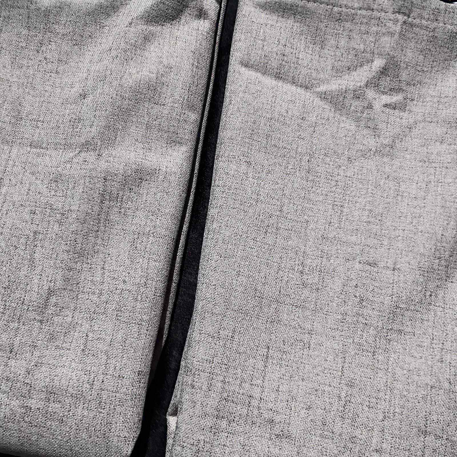 MIULEE Blackout Curtains Gray Tan Faux Linen 51 x 84 Curtain Panel Pair NEW