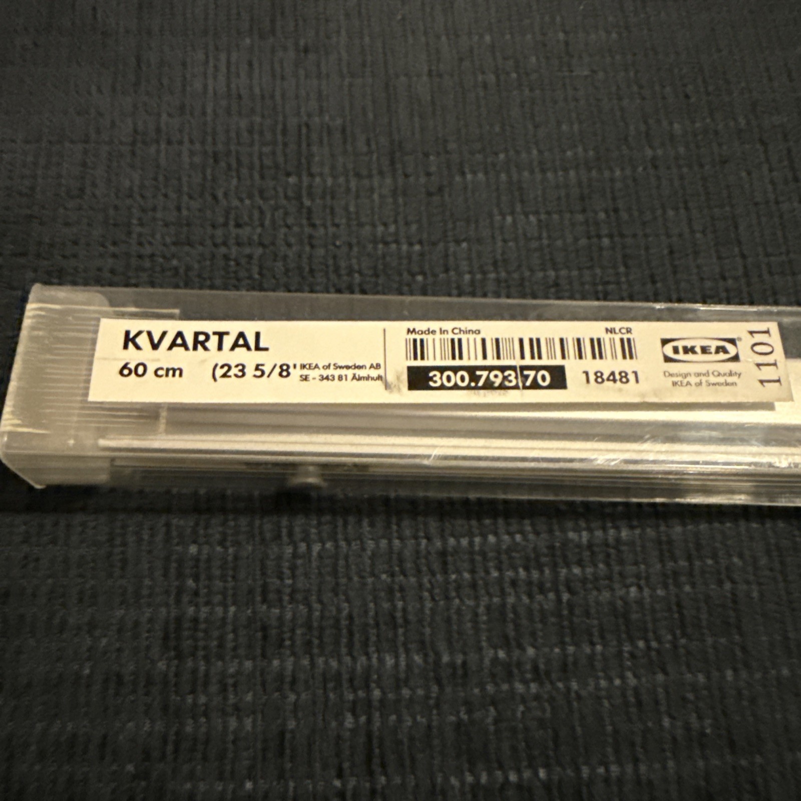 IKEA KVARTAL Top and Bottom Rail 23 5/8 ” Aluminum Color 300.793.70 NEW