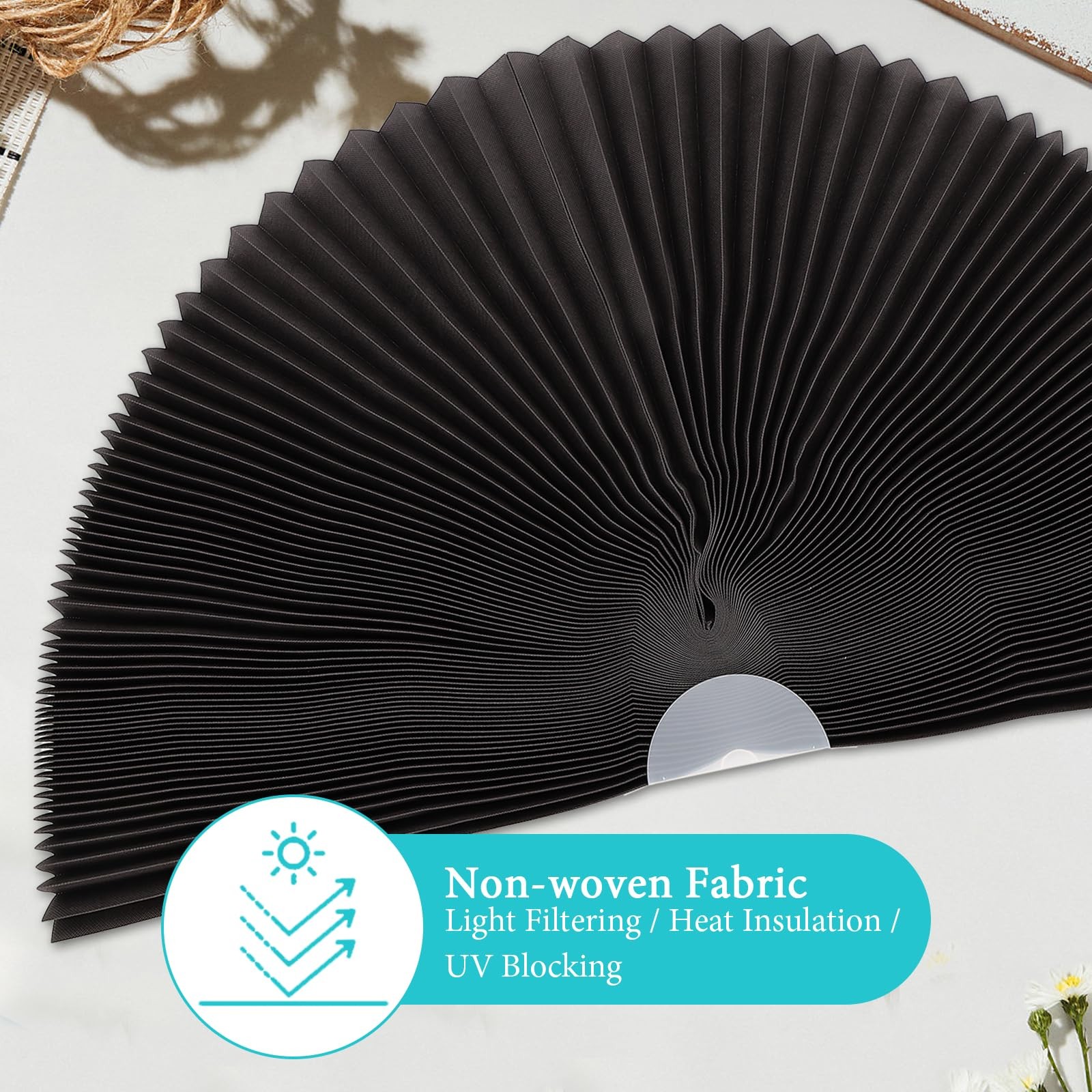 Half Circle Window Shades No Drill, Arch Window Shade Blackout Half Circle, A…