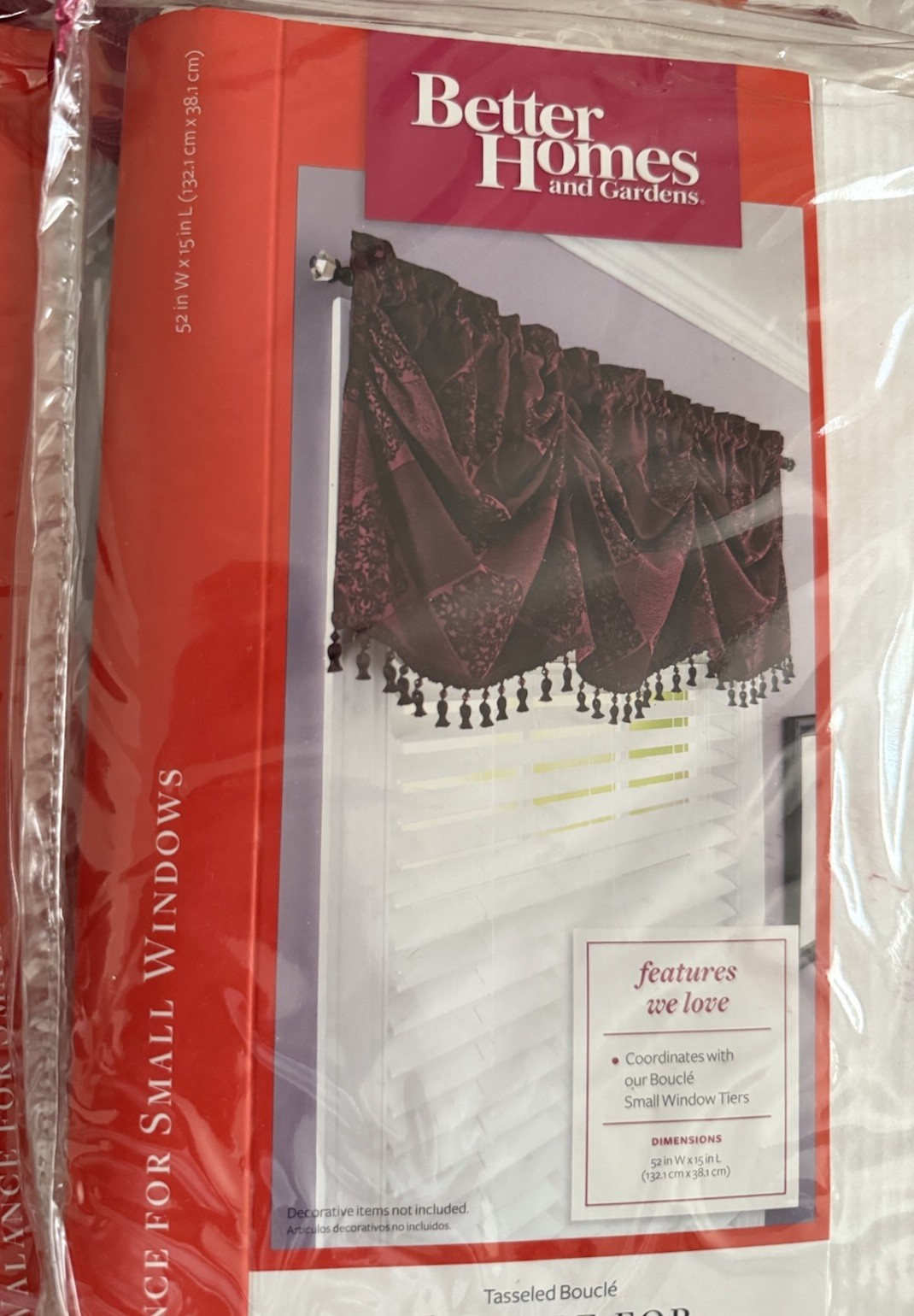 Maroon Valance (52x 15 Inches)