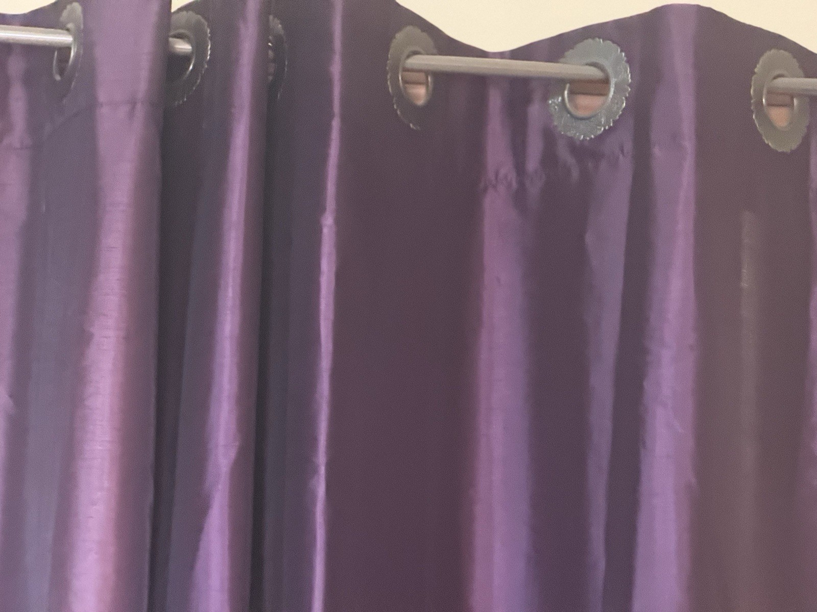 4 Better Homes & Gardens Deep Purple Fancy Grommet Panels Curtain Polyester