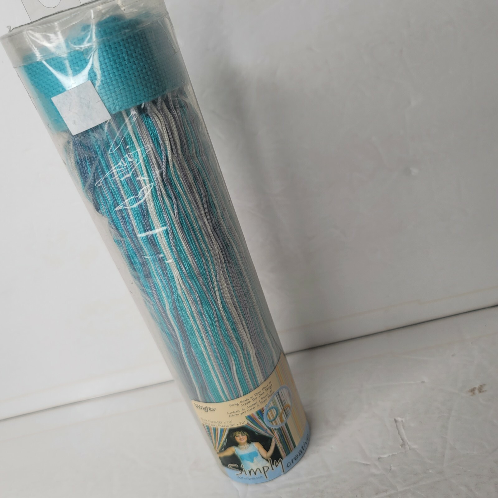String Door Curtain Room Divider Window Panel Blue 36 x 72 Inches Rayon Poly