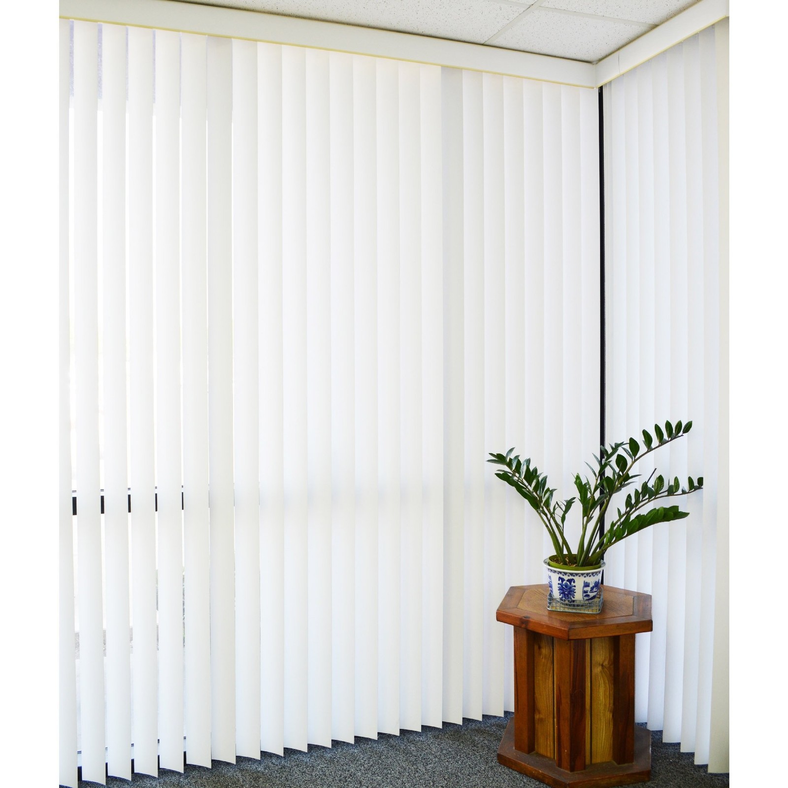 DALIX PVC Veritcal Blind Replacement Slats Curved Smooth White 82.5 x 3.5 (20…