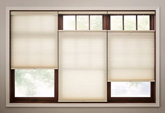 GLOWE Cordless Top-Down-Bottom-up Light Filtering Cellular Shade 34 x 72 Natural