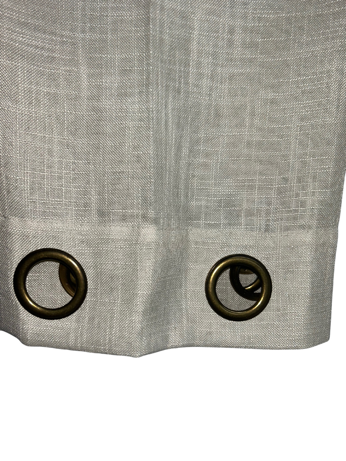 Voilybird Palma Linen Semi Sheer beige curtain set bronze grommet