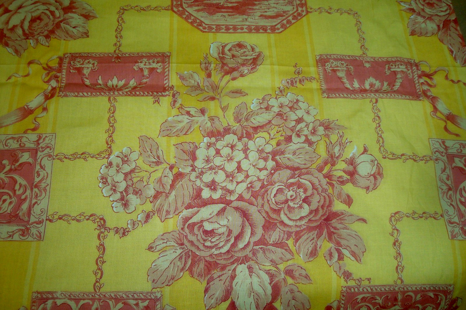 New Custom Lined DRAPES 2 pc Duralee Pastoral Classique Toile Pleated 96″ lg