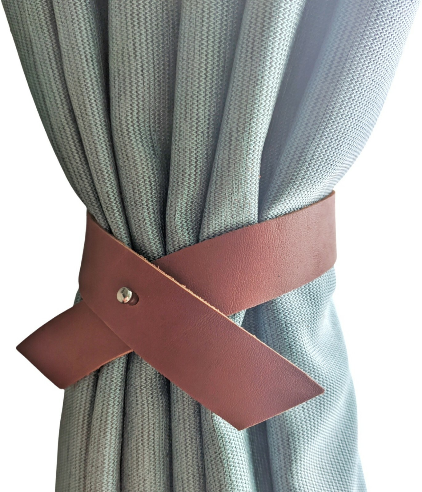 50cm Genuine Leather Curtain Tiebacks, Curtain Tie Backs, Brown Curtain Tiebacks