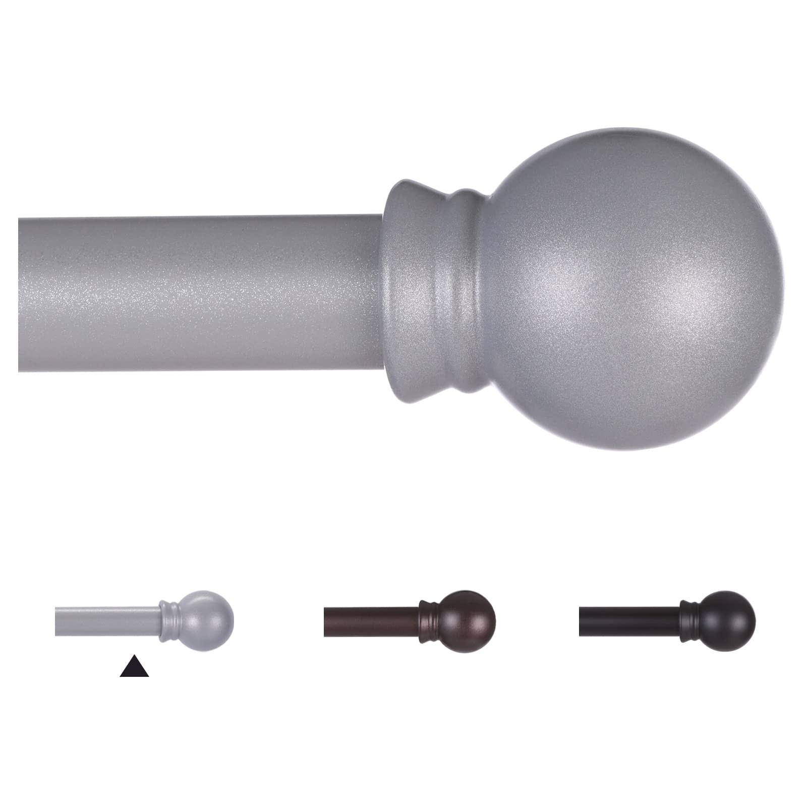 Curtain Rods 3062 Inch, 5/8″ Brushed Nickel Stainless Steel for Home Decor