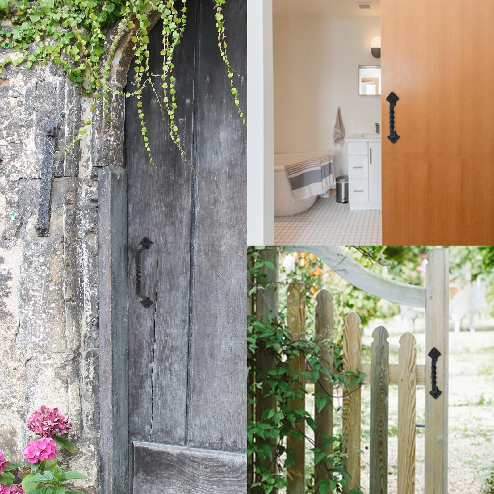 OVOV 2 Pack Barn Door Pull Handle Hardware for Garden Gate 6inch | Solid Stee…