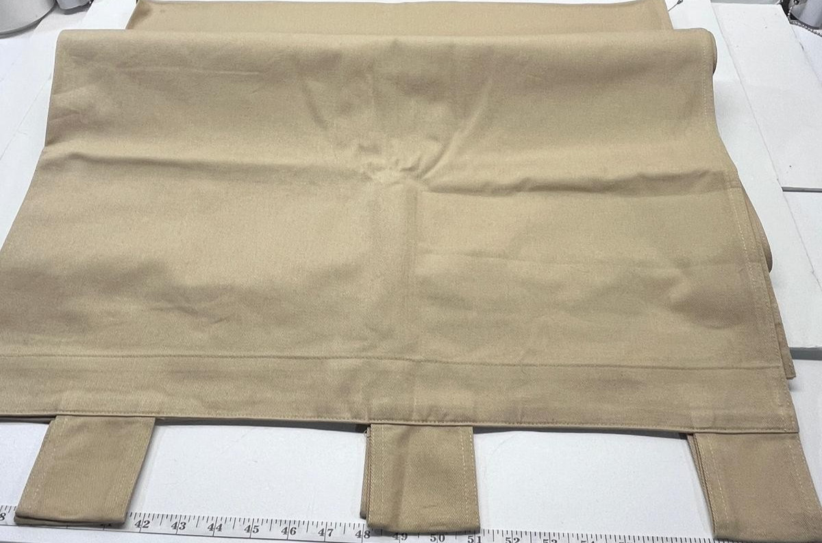 Restoration Hardware Cotton Tab Top Curtain Panel Beige 96″ x 50″ Lot of 3