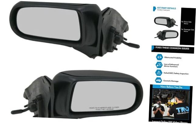 Driver & Passenger Manual Mirrors Set for Mazda Protege 99-03 MA1320129 MA132112