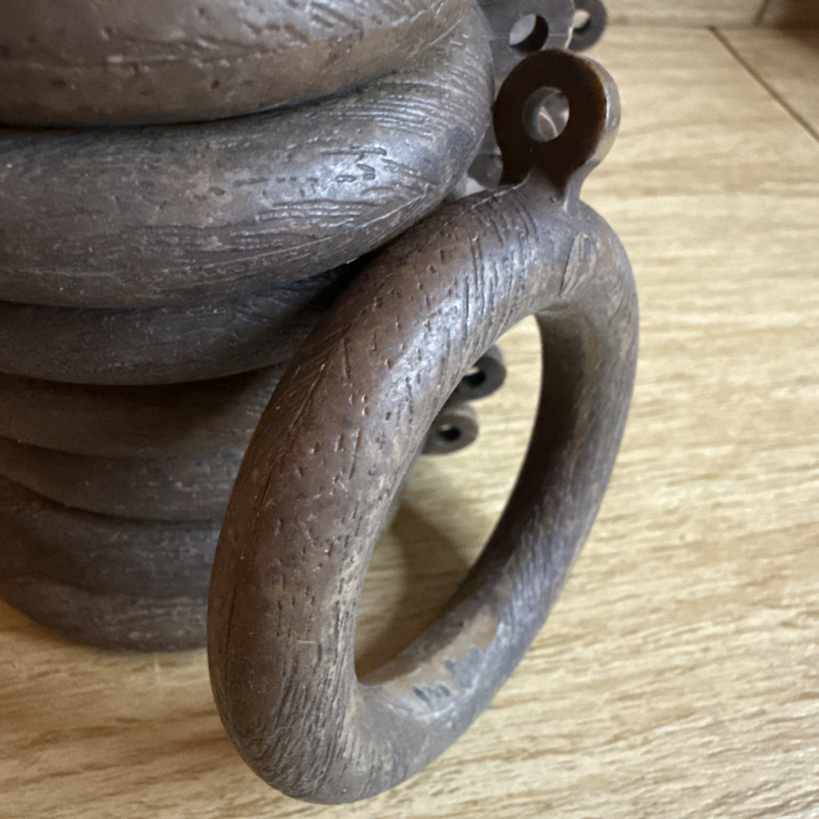 16 Curtain Drape Rings 2-3/4″ Wide Brown 1-3/4″ For 1-1/2″ Rod or Smaller