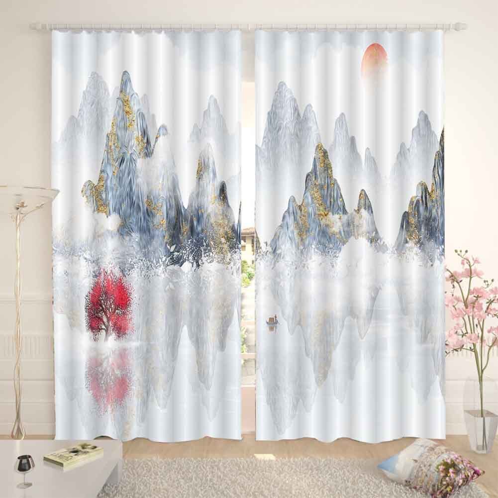 Body Clogging Point 3D Curtain Blockout Photo Printing Curtains Drape Fabric