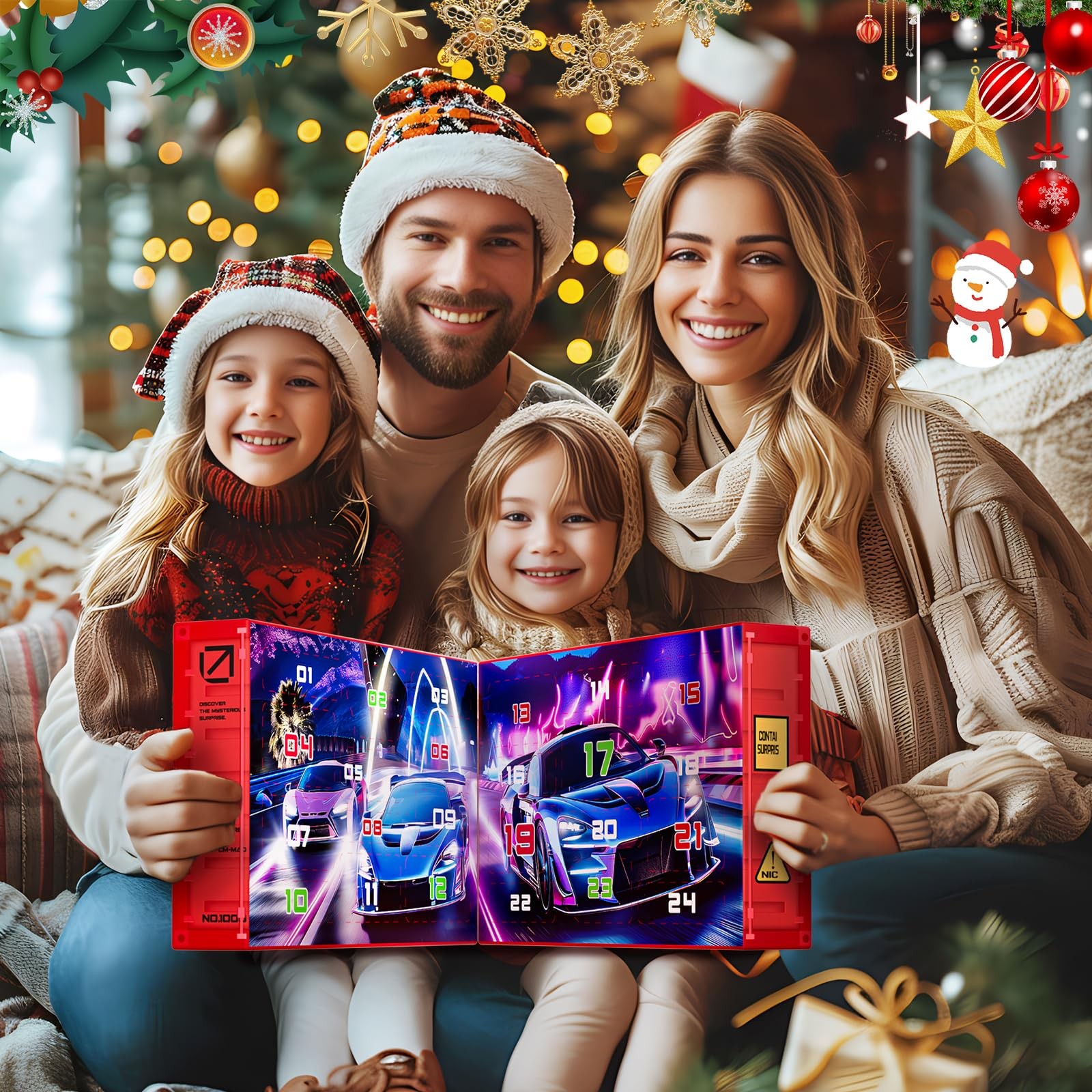 Advent Calendar 2025 for Kids Stocking Stuffer Toy Cars with 24 Different Alloy