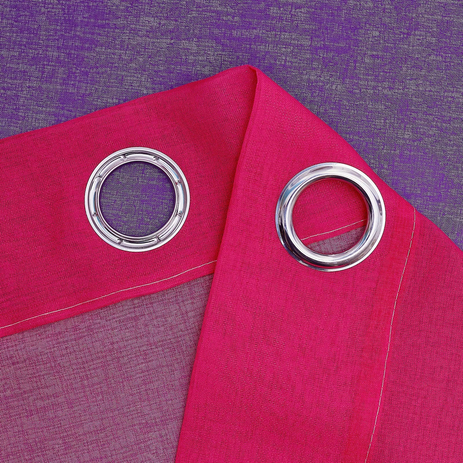 Nicetown Pink And Purple Curtains Ombre Girl Sheer Curtains For Bedroom Faux