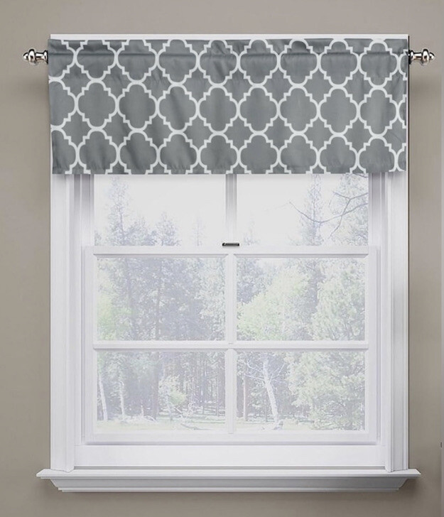 Gray Flamingo P Moroccan Black Out Valances Curtains Pack Of Two