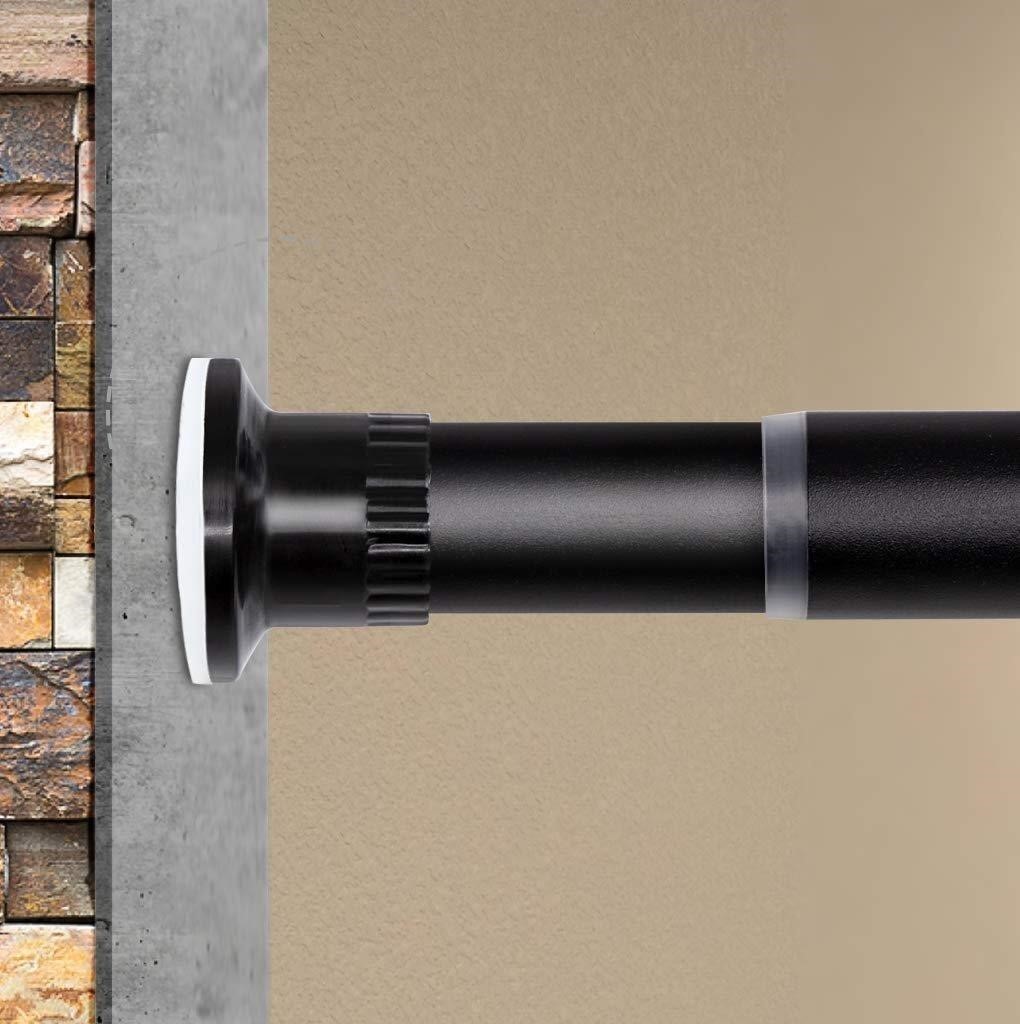 GINBEL Tension Curtain Rod 43 to 83 Inches (3.6 to 7 ft), 1.26″ Diameter Spring