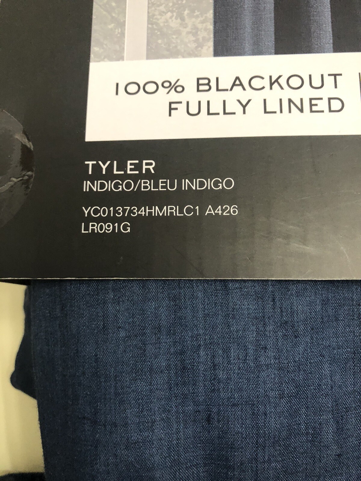 Ralph Lauren Two Back Tab Panels 50” X 84” 100% Blackout Fully Lined INDIGO BLUE