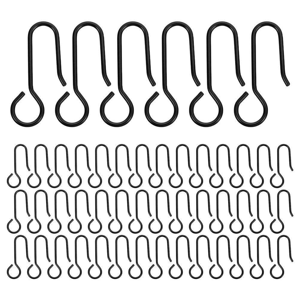 60Pcs Heavy Duty Metal Curtain Hooks for Large Windows Ceiling Track Use