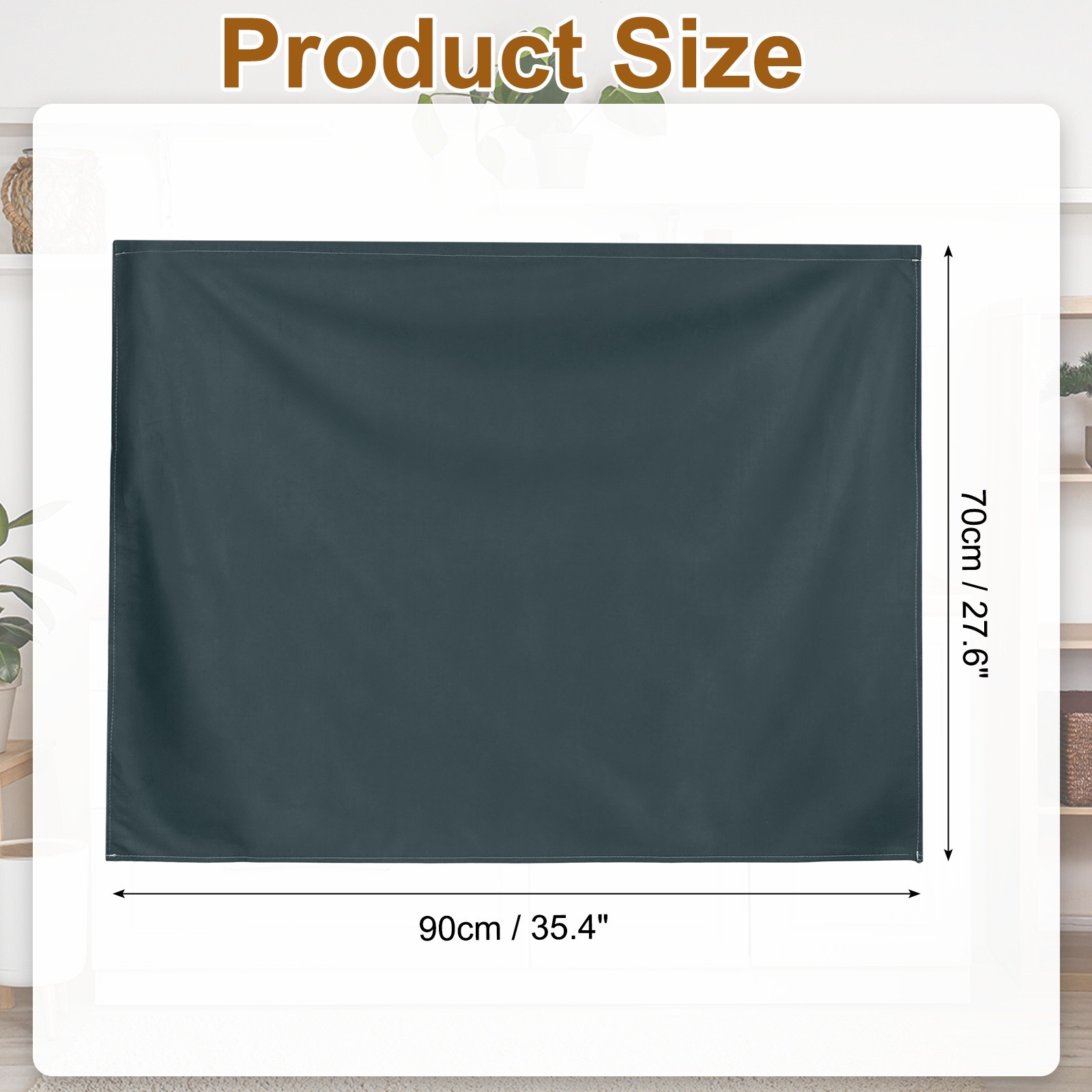 Cabinet Curtains Dust Proof Kitchen Privacy Curtain 35.4″x27.6″ Dark Gray